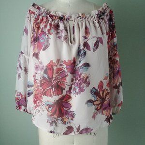 ALTAR'D STATE BOHO FLORAL PEASANT W/ NOTCH NECK